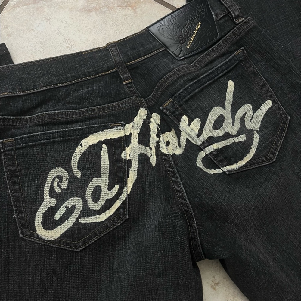 RARE Y2K ED HARDY SPELLOUT JEANS
